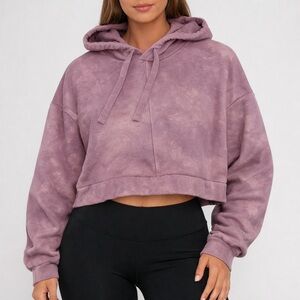 HOLDEN USA Cotton Oversized Cropped Hoodie Tie Dye XS